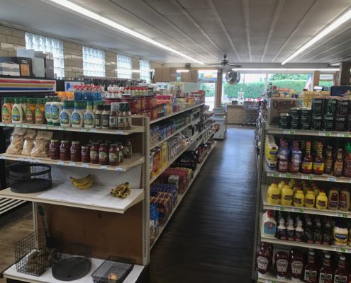 grocery aisles inside Westwood grocery store